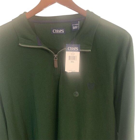 Chaps Men's Dark Green Sweater XXL Brand New With Tags. NWT - Picture 2 of 3